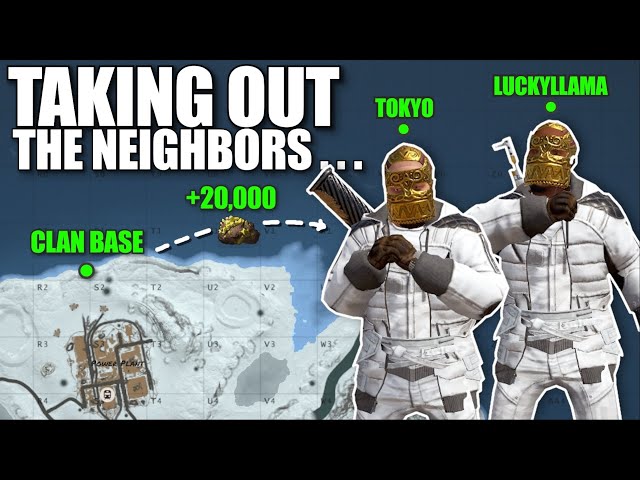 LuckyLlama and I declared WAR on the clan next to us in Rust...