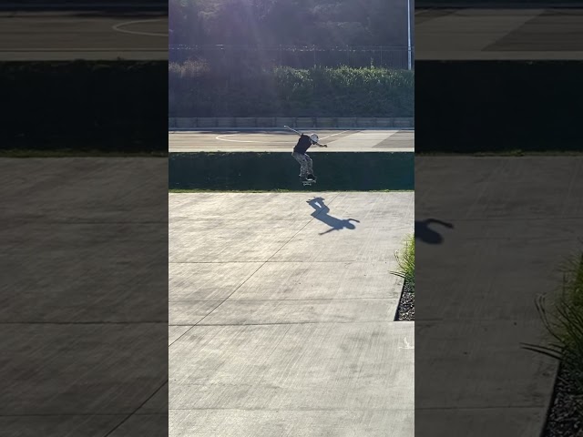Biggest kickflip I’ve ever done down a gap #skateboarding #progressdaily