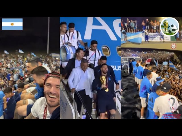Messi & Argentina team celebration with Fans || messi ||