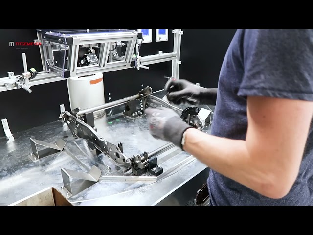 Assembly line for linear cup forming and orbital riveting, (2x Friedrich, 2x robot KUKA) I TTA