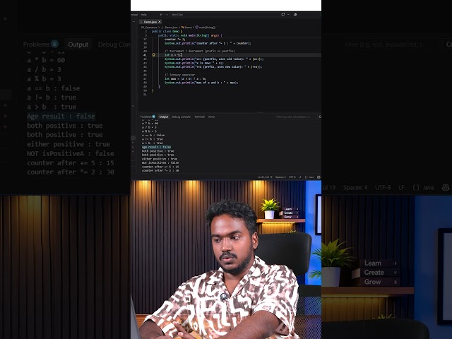 Java Increment & Decrement Operators in Tamil | Prefix vs Postfix Explained | Java Tutorial
