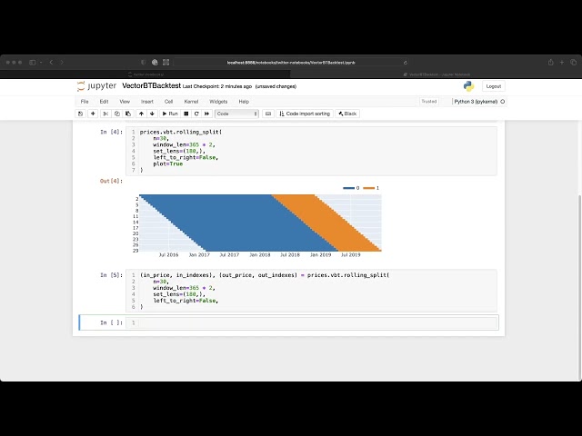 1,000,000 backtest simulations in 20 seconds with vectorbt