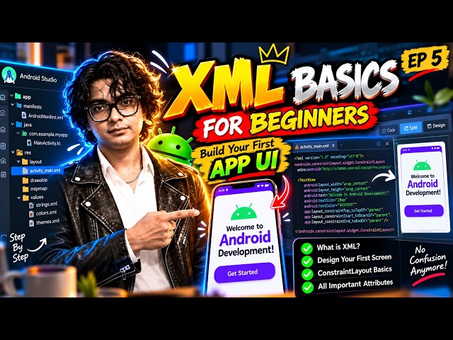 Your First Android App UI! XML Made Easy for Beginners (Android Studio + Kotlin) | Ep 5
