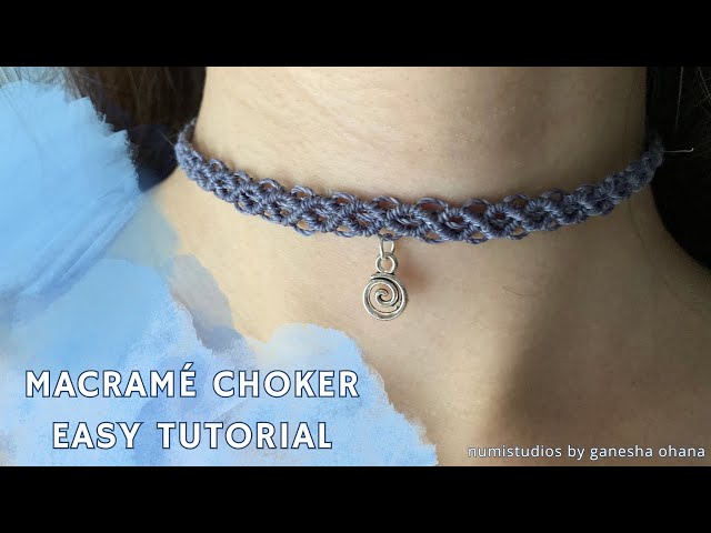 How to Make a Macramé Choker with a Pendant | Easy Tutorial | DIY Jewelry | Beginner Craft