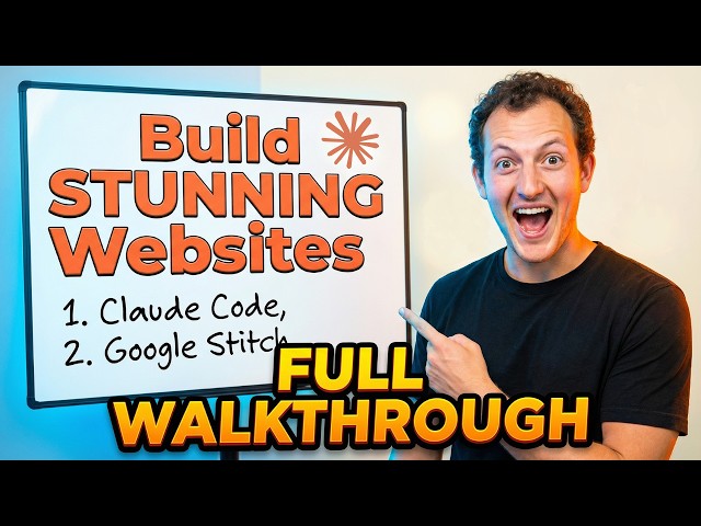 Build STUNNING Websites with Claude Code + Google Stitch (full walkthrough)