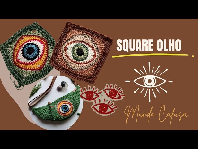 EYE SQUARE crochet tutorial CAFUSA