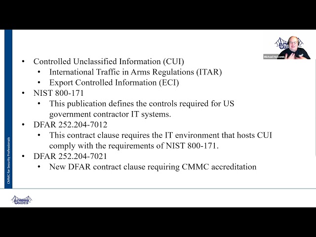 BSidesGVL - Mark Funderburk - "Cybersecurity Maturity Model Certification"