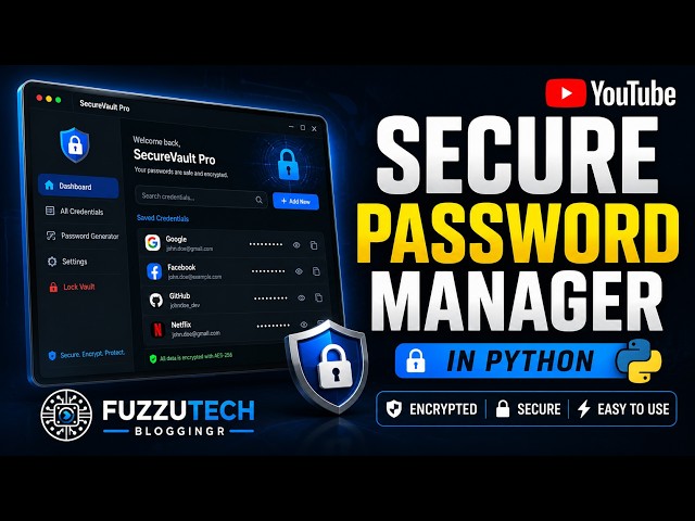 Build a Secure Password Manager in Python 🔐 | Encryption + GUI Project