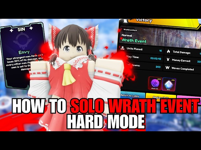 How To EASILY Beat WRATH EVENT HARD MODE in 2 minutes!! (Anime Vanguards)