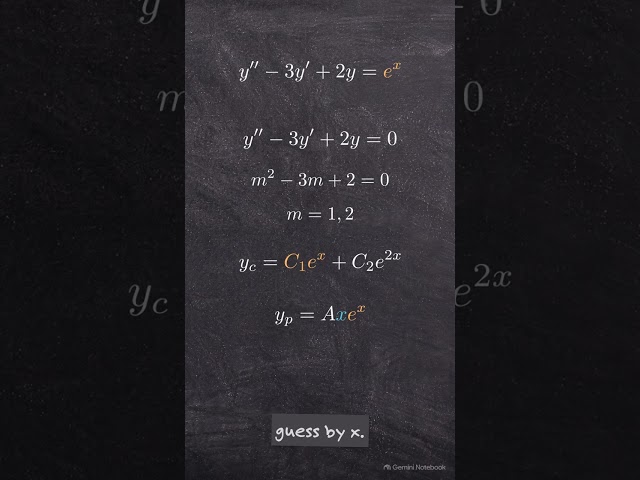 Why Do We Multiply by x in Undetermined Coefficients? 🤯 | ODEs Trick Explained
