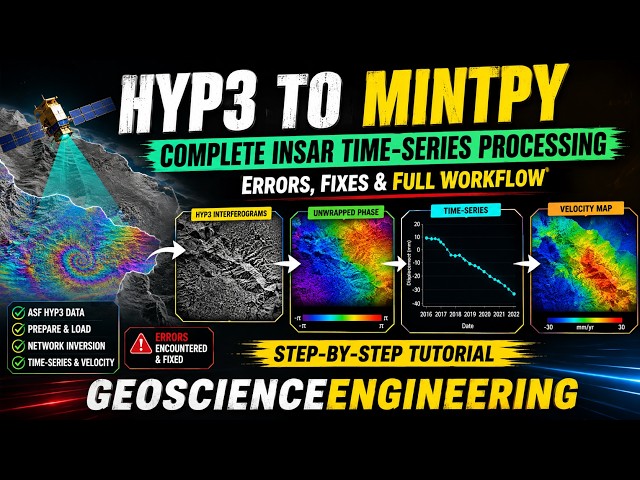 How to Process ASF HyP3 InSAR Data in MintPy | Full Step-by-Step Tutorial #geoscienceengineering
