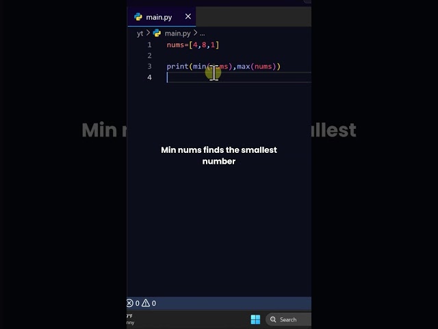 Find Min and Max Super Fast 🚀 #coding #python #stem #science