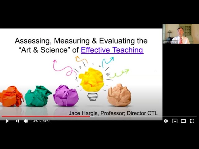Hargis One Hour Video on Assessing Effective Teaching
