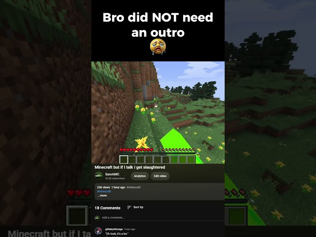 Minecraft but I get slaughtered if I talk