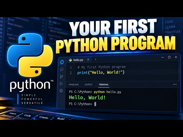 Python print Program | Your First Python Program | Python for Beginners #1
