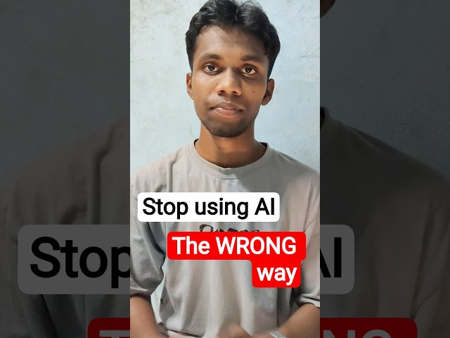 Stop using AI the wrong way #ai #sankarswain #technology