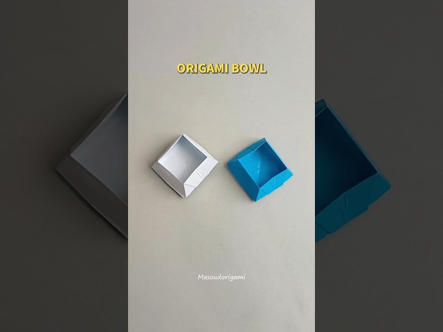 ASMR Origami Bowl Tutorial/ DIY Easy Paper bowl #papercraft