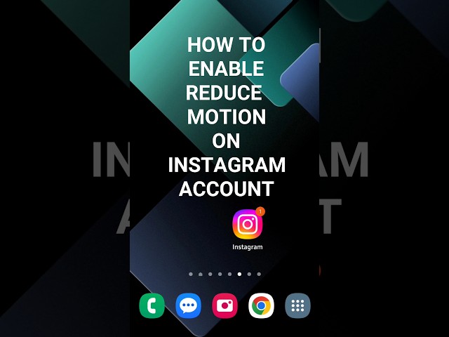 How To Enable Reduce Motion on Instagram Account #instagramtutorial #instagram #howto