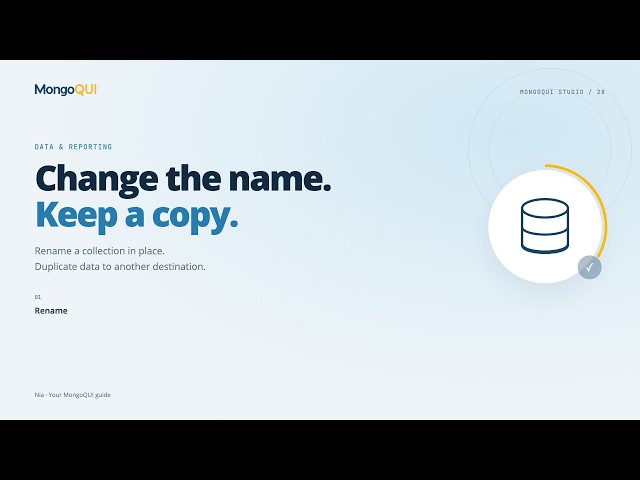 Rename Collections and Copy MongoDB Data | MongoQUI
