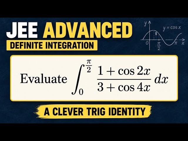 JEE Advanced Integration 🔥 | A Clever Definite Integral Trick