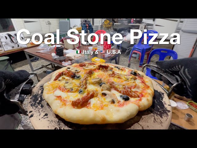 🇮🇹🇺🇸 How to make perfect coal stone pizza by weber BBQ #margherita #diavola