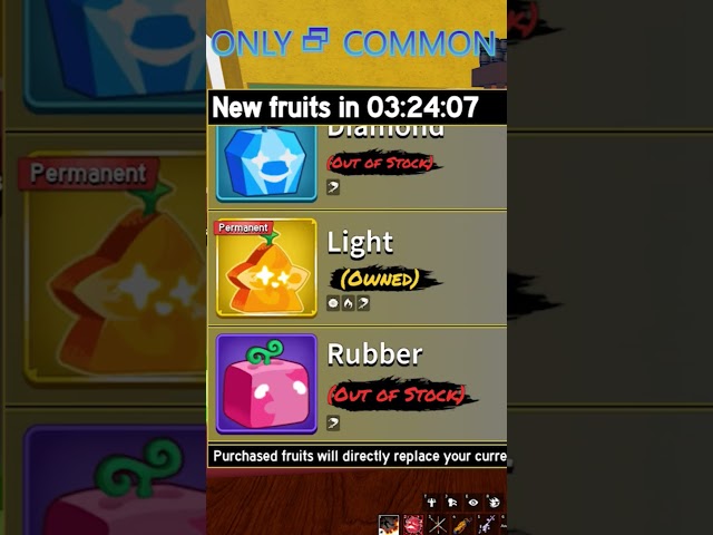 Common stock in Blox fruit #roblox #bloxfurit