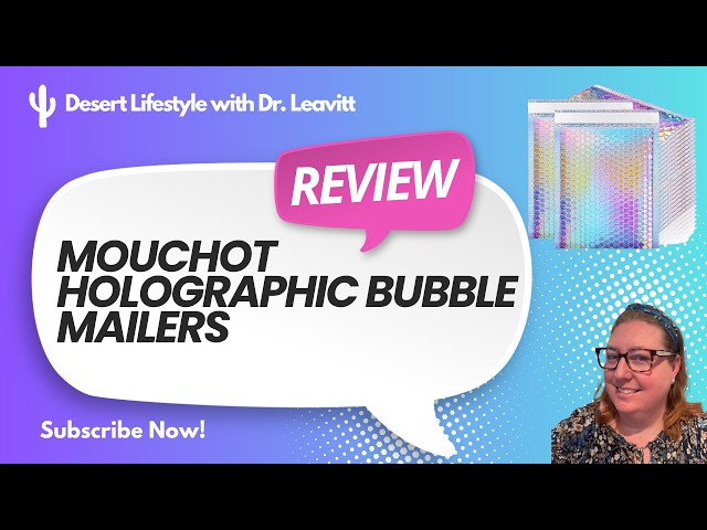 Product Review: Love these holographic bubble mailers for my small biz!