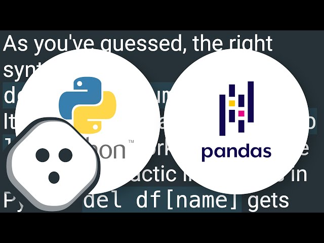 Delete a column from a Pandas DataFrame