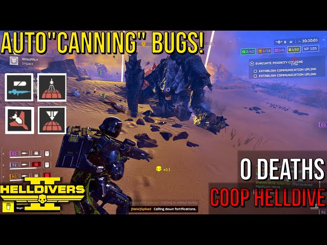 Helldivers 2 | The Death Squad | Autocannon & Pummeller VS Bugs| No deaths | Full clear Helldive