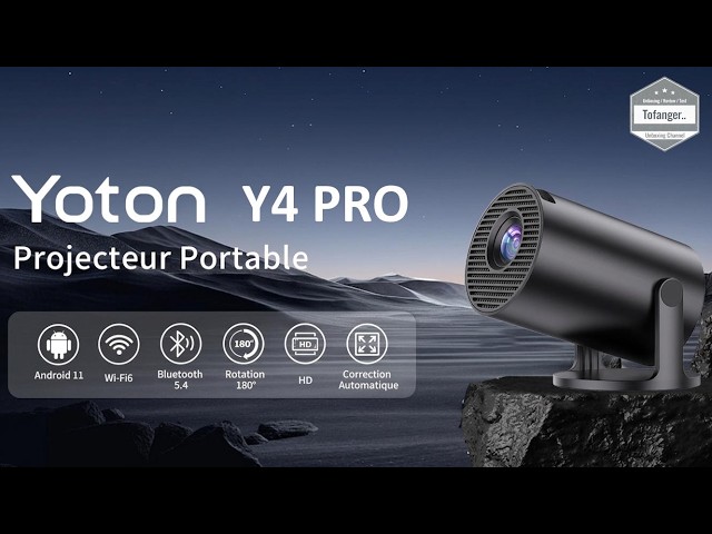 YOTON Y4 PRO Android Video Projector - Native 720P - WiFi, Bluetooth & Miracast - Unboxing