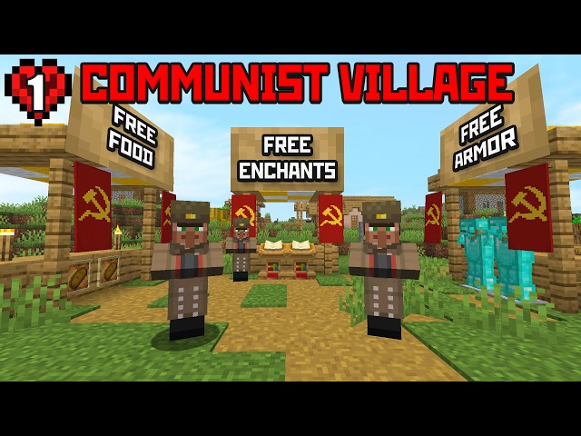 I Built a Village Where Everything is FREE (Hardcore Minecraft)