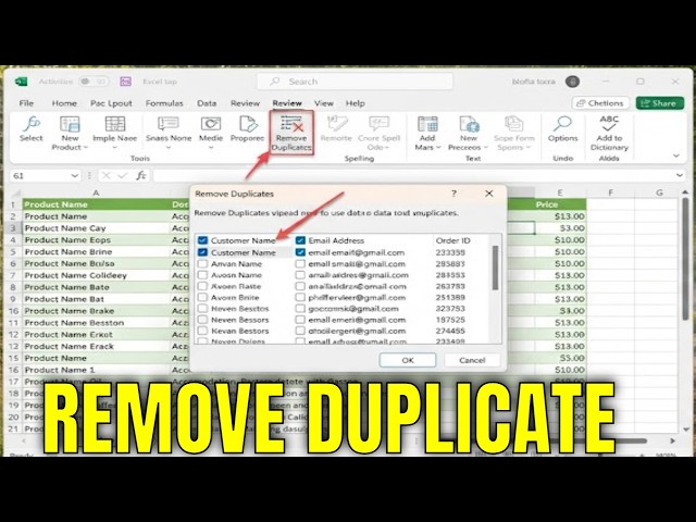 How to Remove Duplicates in Microsoft Excel