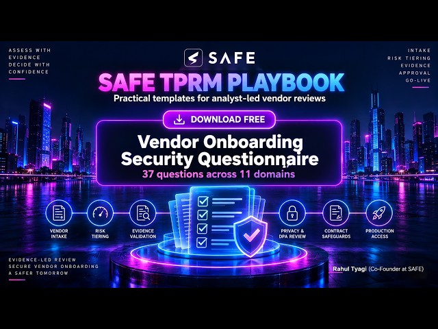 Vendor Onboarding Security Questionnaire (37 Questions) | TPRM | SAFE Security
