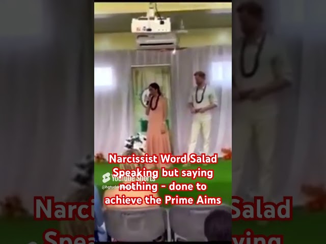 Listen to Meghan Markle’s Narcissist Word Salad #narcissism