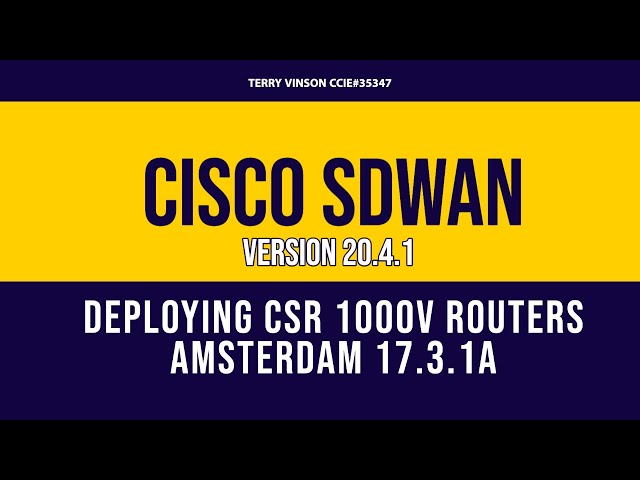 Cisco SDWAN: Deploying CSR1000v 17.3.1.a Code
