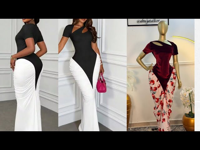 How to Cut and Sew a Bodycon Dress with a side Ruched Skirt | Step-by-Step Tutorial ✂️😍