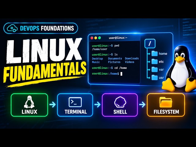 Linux Fundamentals for Beginners | Linux, Ubuntu, Terminal, Shell & Filesystem