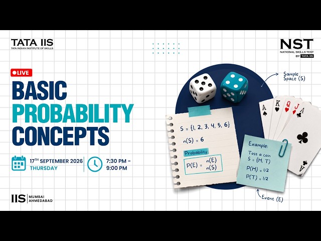 Basic Probability Concepts  National Skills Test (NST) Preparation Series by Tata IIS