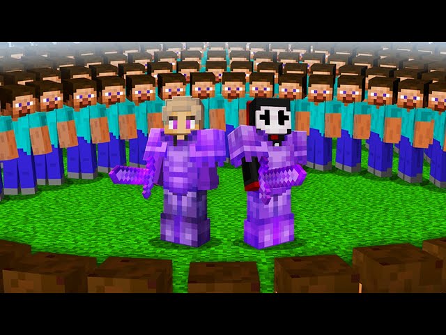 2 Minecraft Pros VS 500 Players
