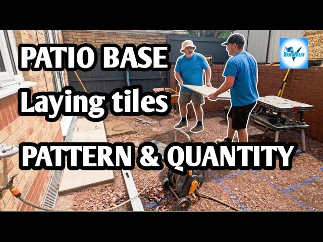 Ground prep for a Porcelain patio & The laying pattern 