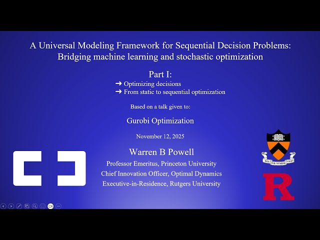 Sequential Decision Analytics for Optimization Part I