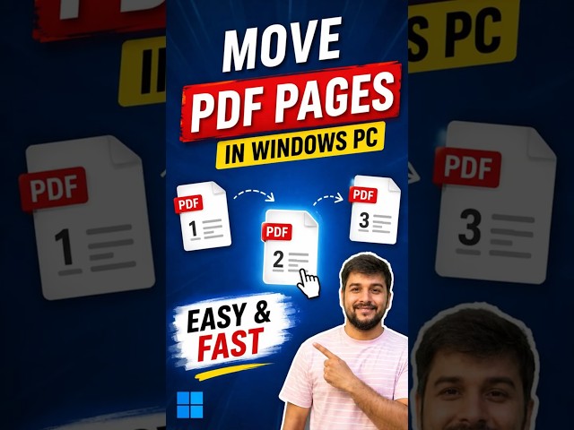 How to Move PDF Pages in Windows 11/10 PC | Rearrange PDF Pages Easily