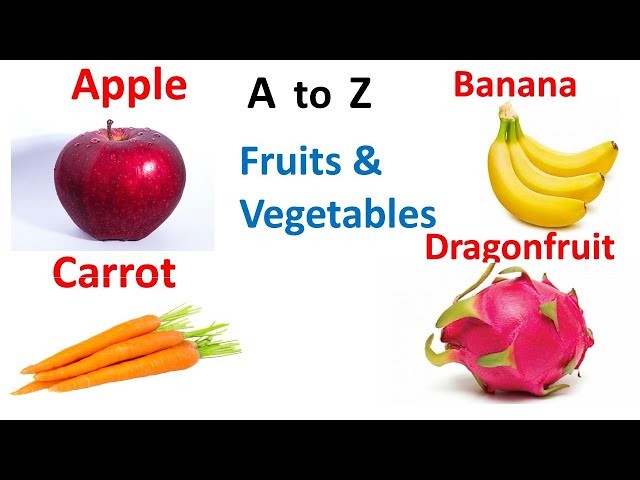 ABC English Alphabets a to z Fruits and vegetables Name/Fruits Vocabulary/vegetables vocabulary/