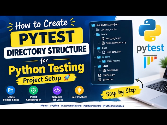 How to Create a Pytest Directory Structure | Python Testing Project Setup 🚀