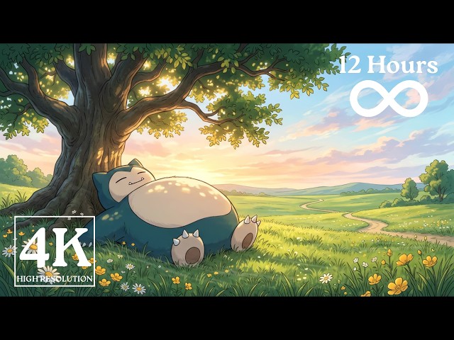 SNORLAX’S AFTERNOON NAP: 4K Pokémon Live Wallpaper | Relaxing Snorlax Lofi Ambience #snorlax