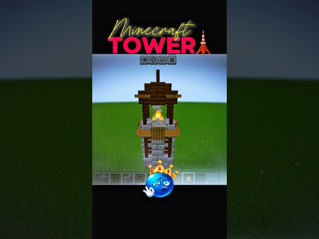 How to Build a Cool Mini Tower in Minecraft 🏰 #shorts #minecraft #shortvideo