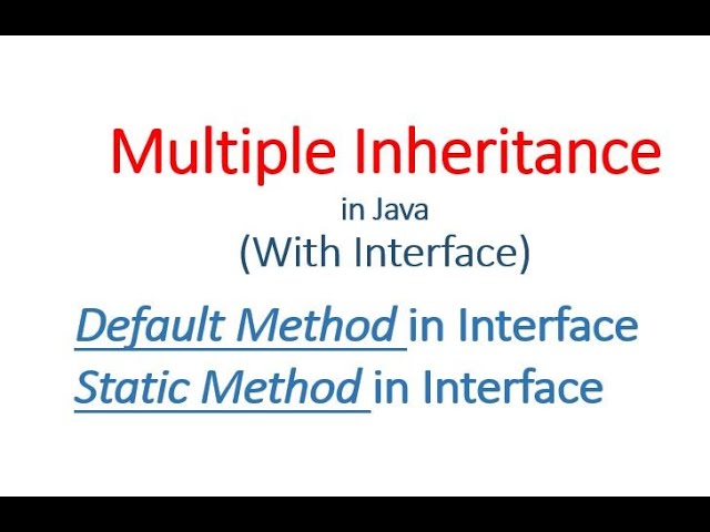 Multiple Inheritance in Java with Interface - Hindi
