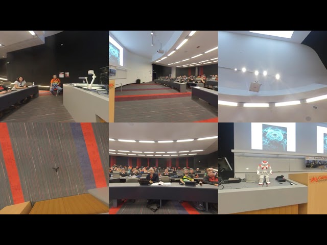 Nao robot presenting the AETT Report at CreativITy 2019