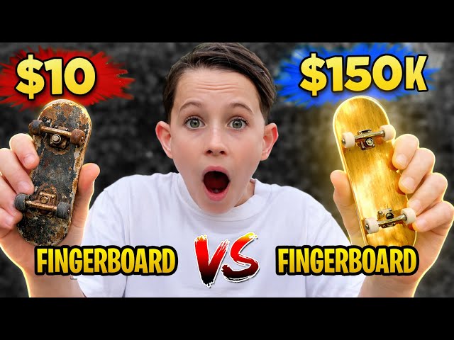 $10 vs $150,000 Fingerboard Challenge!