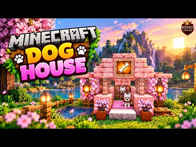 Minecraft Dog House 🐶🏠 | Cute & Easy Dog House Build Tutorial | Royal Gaming